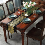 Luxury Velvet Gilded Table Runner