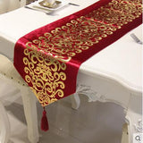 Luxury Velvet Gilded Table Runner