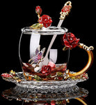 Butterfly Love Flower Tea Cup