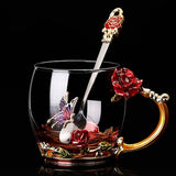 Butterfly Love Flower Tea Cup