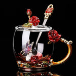 Butterfly Love Flower Tea Cup